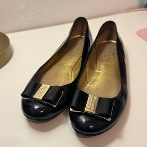 KATE SPADE Y2K Black patent leather ballet flats